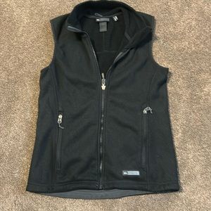 REI black polar tech fleece vest xs